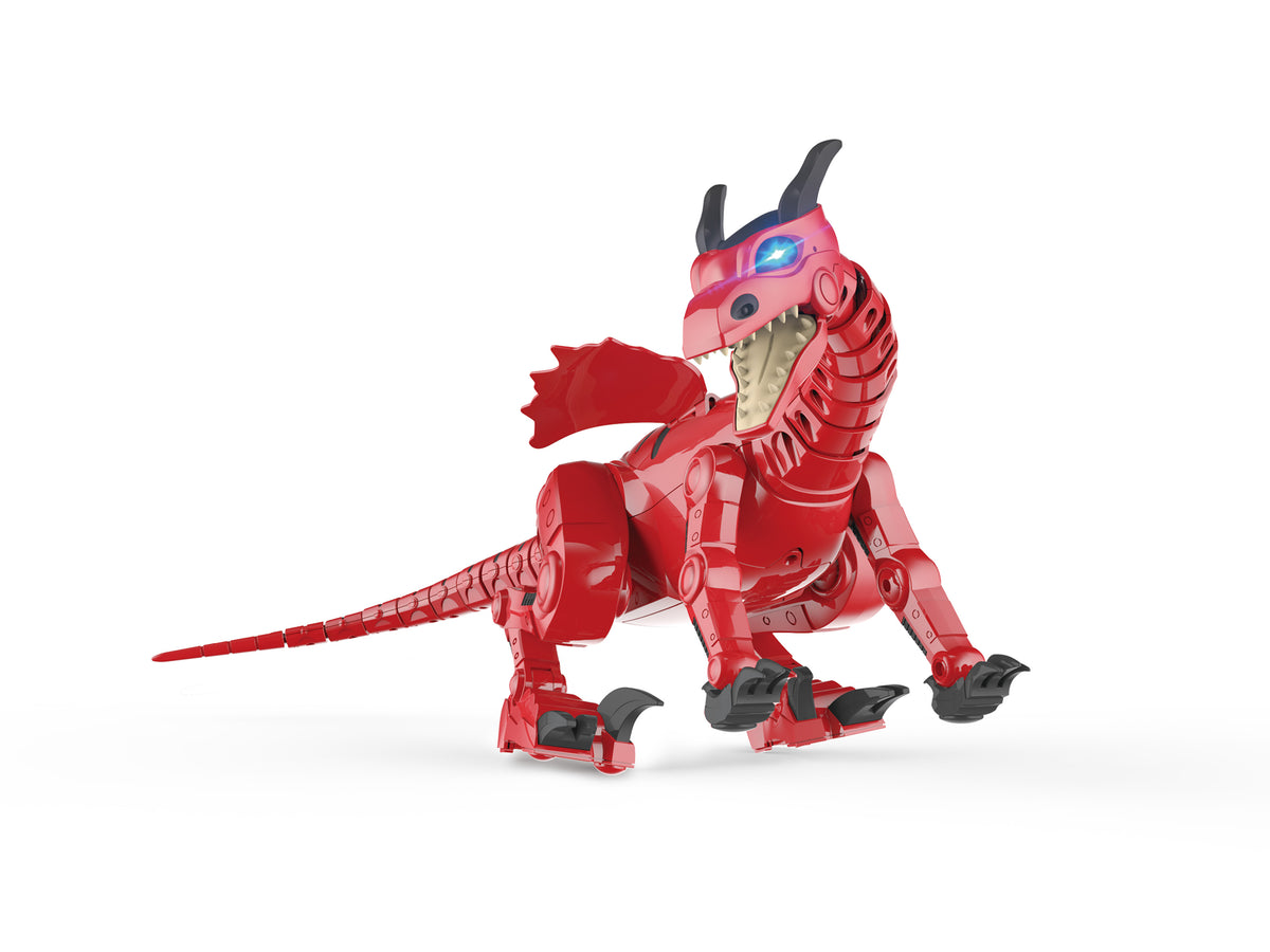 WALKING DRAGON KIDS BATTERY OPERATED TOY with SOUND EFFECTS | RED