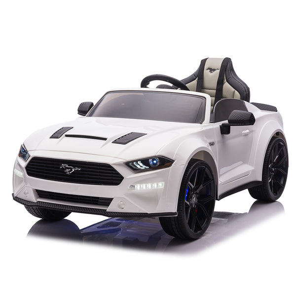 FORD MUSTANG GT CUSTOM EDITION 12V KIDS RIDE-ON CAR WITH R/C PARENTAL REMOTE | WHITE
