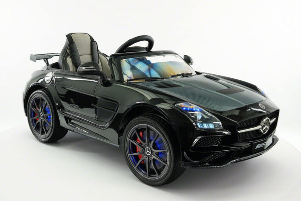 2023 12V Battery Powered Mercedes SLS AMG with Led Wheels LCD Screen MP4 Ride On Car in Black