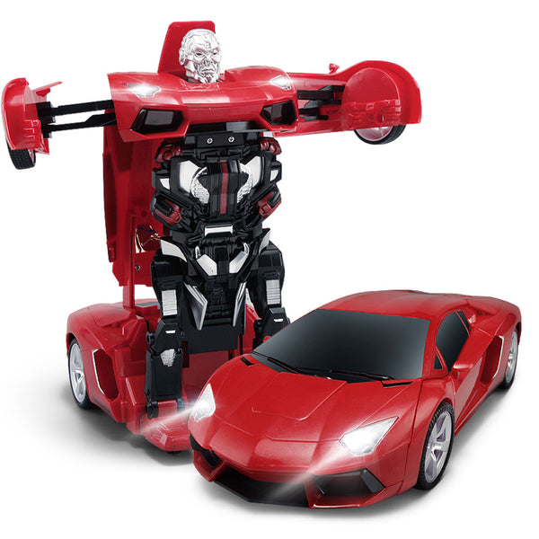 Kids Transforming Robot Car with Wireless Remote Control | Red