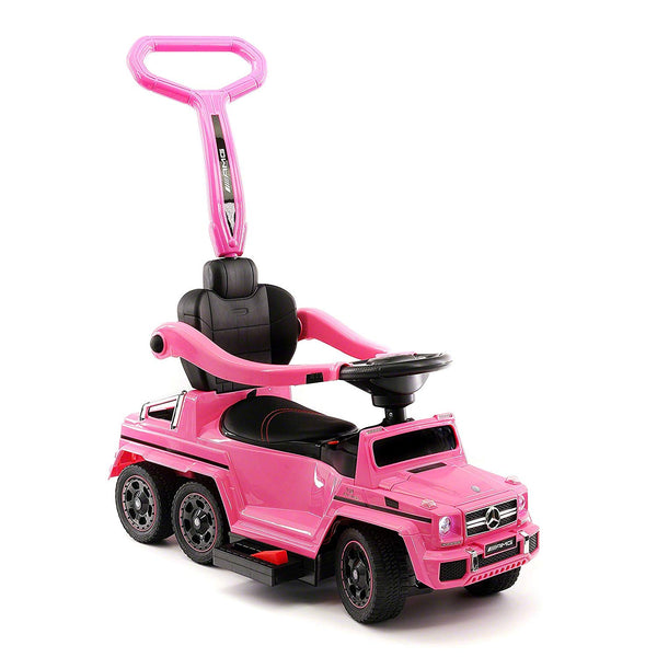 Mercedes G63 AMG 6x6 Battery Powered Children Electric Ride On Convertible Push and Foot to Floor Car (Pink)