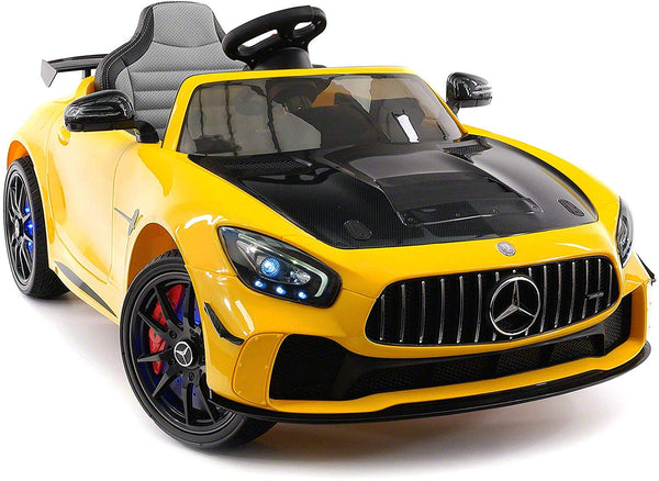 MERCEDES GT AMG 12V KIDS RIDE-ON CAR WITH PARENTAL REMOTE | YELLOW