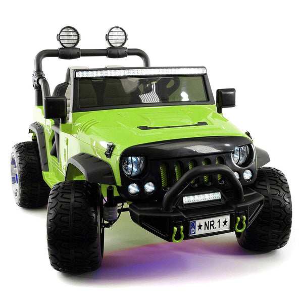 2022 Explorer Truck Ride On Toy Car With Parental Remote and MP3 Player | Lime Green